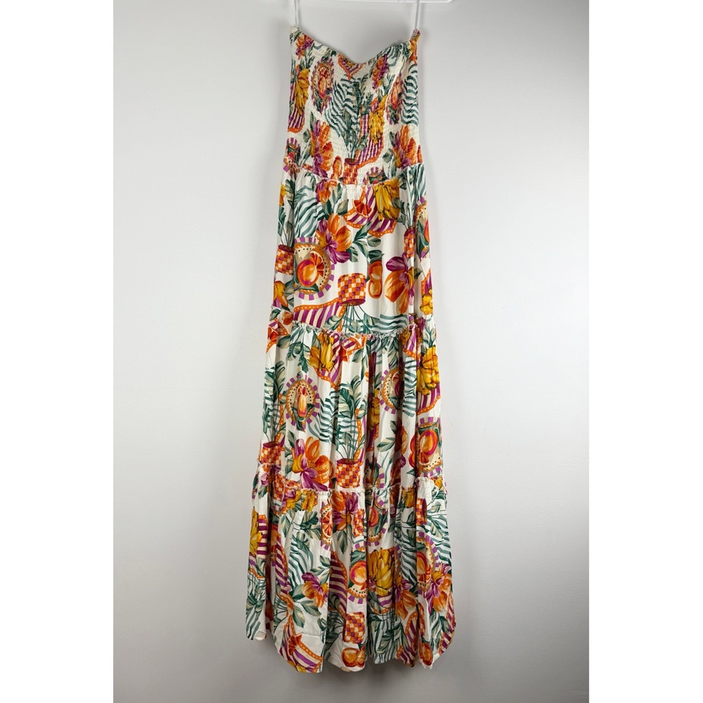 Orange and Red Sleeveless Maxi Sundress Resort Wear
